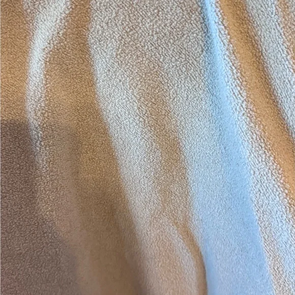 Brandy Melville Oversized Zip-Up Hoodie | Tan Neutral Fleece Lined Sweatshirt - Picture 7 of 7